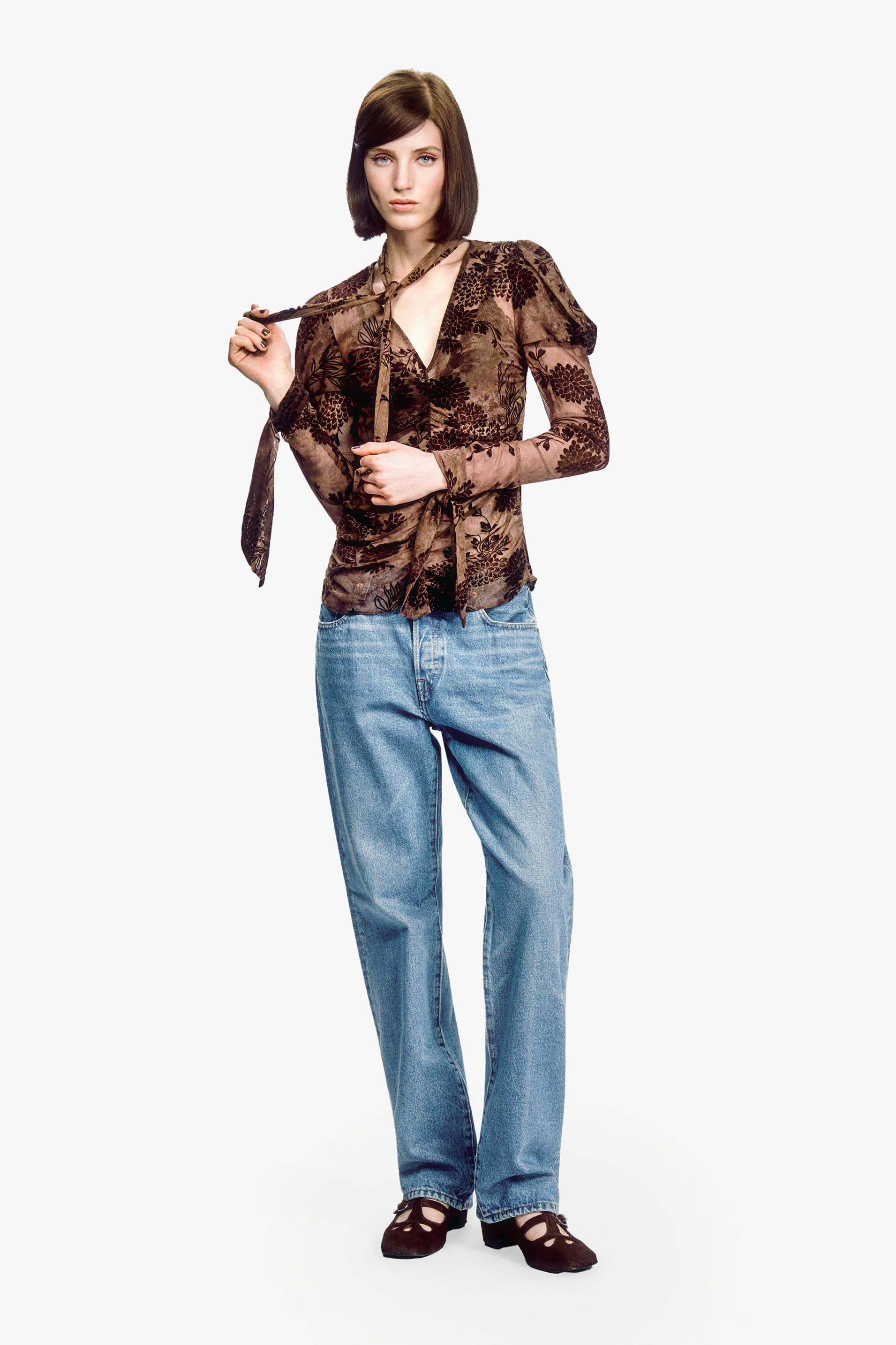 Dahlia Tulle Knit Long Sleeve Top - Image 6